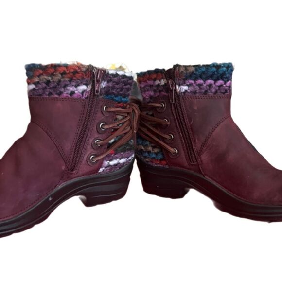 Bionica reign leather ankle boots MAROON SIZE 7.5 - Picture 5 of 9